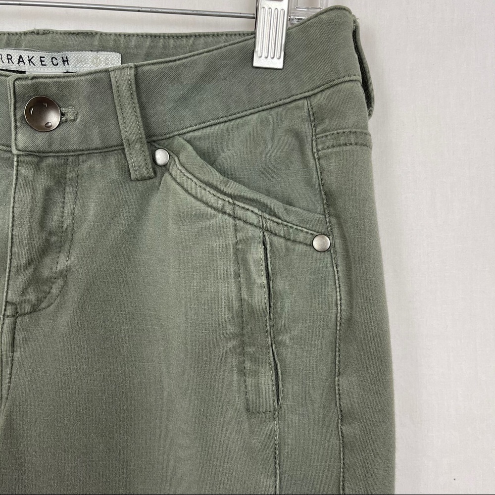 Anthro Marrakech olive green stretch skinny jeans - Picture 9 of 11